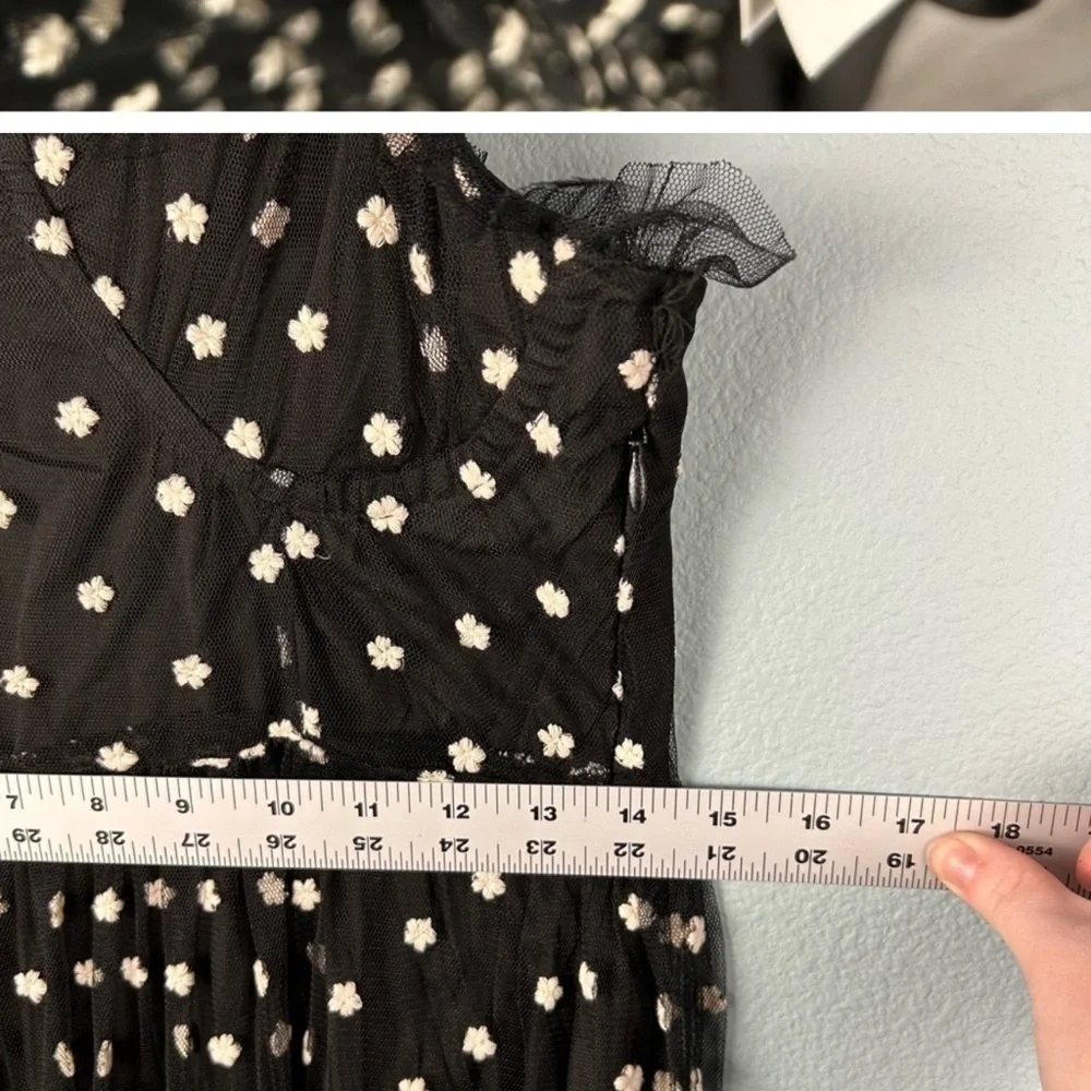 Zara Black Dress with White Floral Accents - Picture 8 of 9